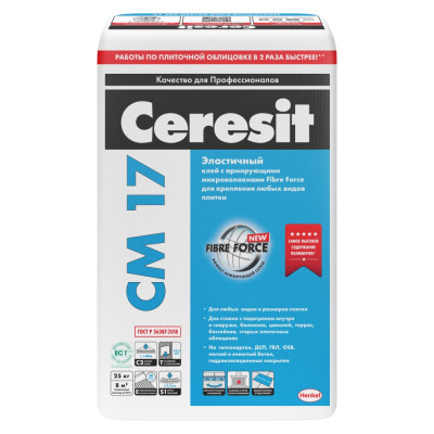 Клей плиточный Ceresit CM 17 Super Flex 25кг