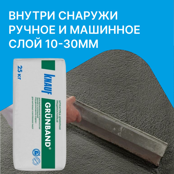 Штукатурка теплоизоляционная КНАУФ-Грюнбанд 25 кг — купить в Москве