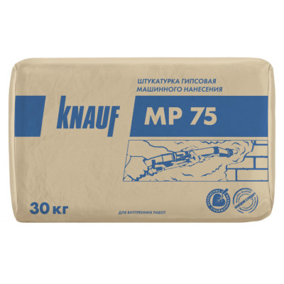 Штукатурка гипсовая машинная Knauf МП-75 белая 30 кг