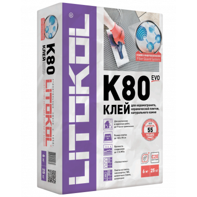 Клей плиточный Litokol Litoflex К80 25 кг