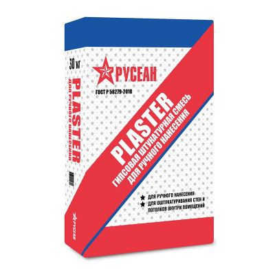 Штукатурка гипсовая Русеан Пластер 30 кг (серая)