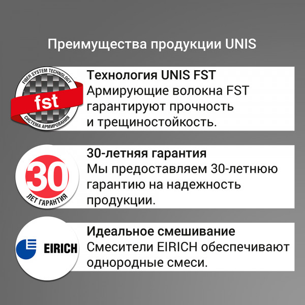 Клей для плитки / керамогранита / камня Unis Плюс класс C1 TE 25 кг